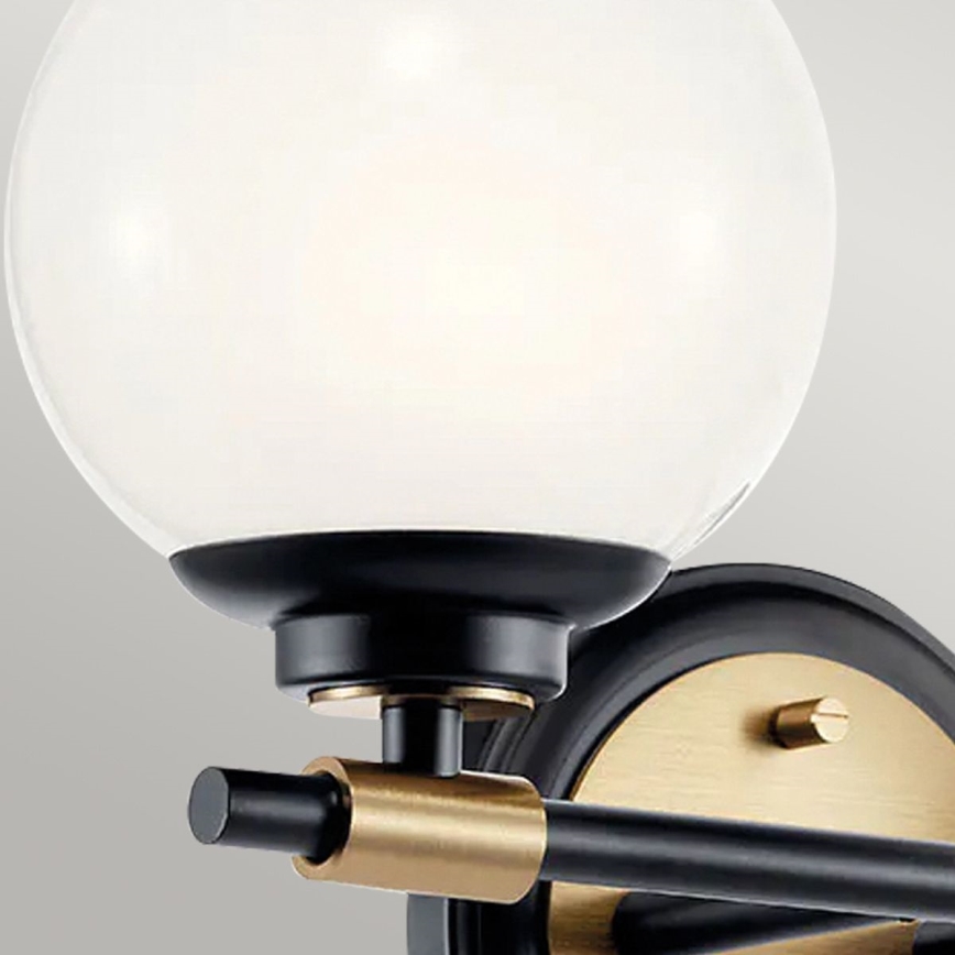 Kichler - LED kopalniško stensko svetilo BENNO 2xLED/3W/230V črna/zlata IP44