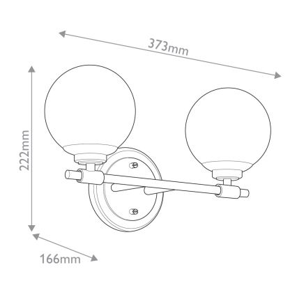 Kichler - LED kopalniško stensko svetilo BENNO 2xLED/3W/230V črna/zlata IP44