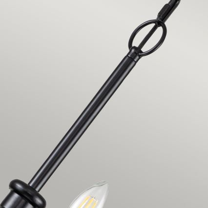 Kichler - Lestenec na verigi CAPITOL HILL 12xE14/40W/230V črna