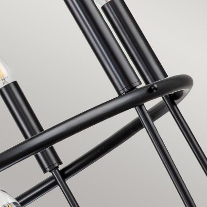 Kichler - Lestenec na verigi CAPITOL HILL 12xE14/40W/230V črna