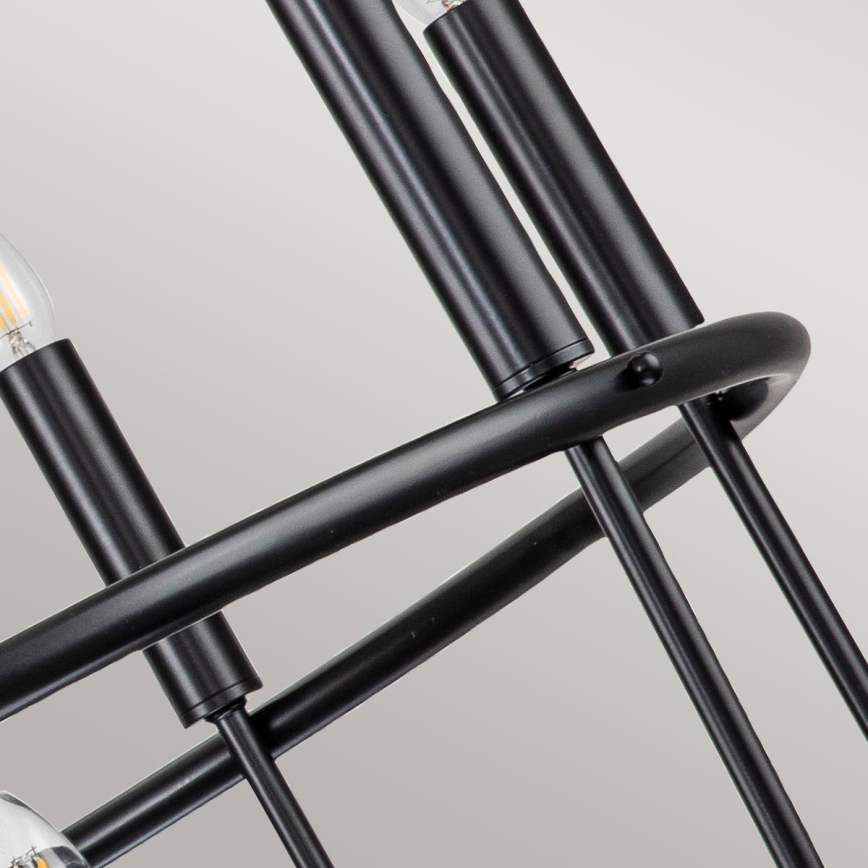 Kichler - Lestenec na verigi CAPITOL HILL 12xE14/40W/230V črna