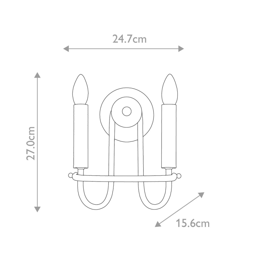 Kichler - Stensko svetilo CAPITOL HILL 2xE14/40W/230V v zlati barvi