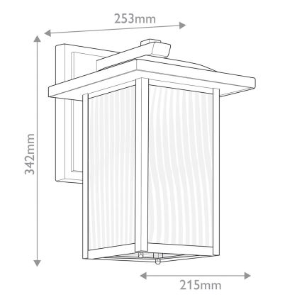 Kichler - Zunanja stenska svetilka CAPPANNA M 1xE27/60W/230V IP44 črna