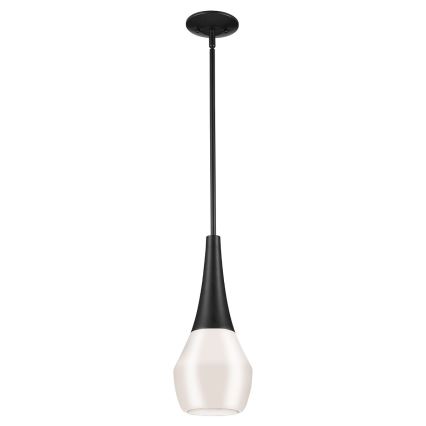 Kichler - Stropni lestenec na palici DEELA 1xE27/60W/230V premer 17,8 cm črna