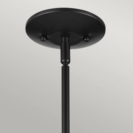 Kichler - Stropni lestenec na palici DEELA 1xE27/60W/230V premer 17,8 cm črna