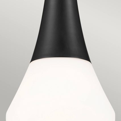 Kichler - Stropni lestenec na palici DEELA 1xE27/60W/230V premer 17,8 cm črna