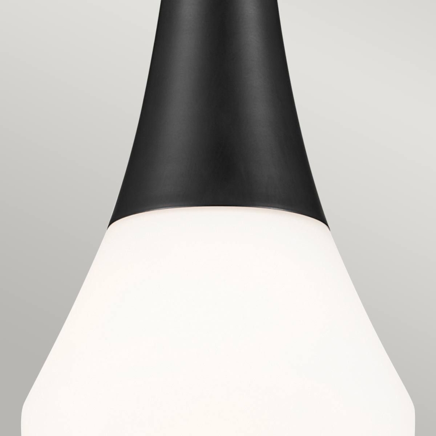 Kichler - Stropni lestenec na palici DEELA 1xE27/60W/230V premer 17,8 cm črna