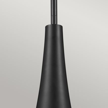 Kichler - Stropni lestenec na palici DEELA 1xE27/60W/230V premer 17,8 cm črna