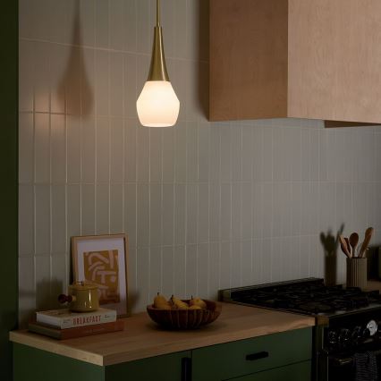 Kichler - Lestenec na drogu DEELA 1xE27/60W/230V pr. 17,8 cm medenina