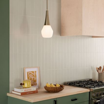 Kichler - Lestenec na drogu DEELA 1xE27/60W/230V pr. 17,8 cm medenina