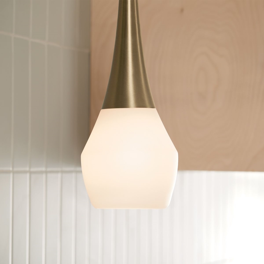 Kichler - Lestenec na drogu DEELA 1xE27/60W/230V pr. 17,8 cm medenina