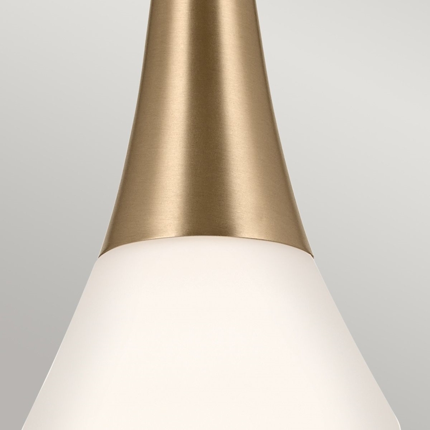 Kichler - Lestenec na drogu DEELA 1xE27/60W/230V pr. 17,8 cm medenina