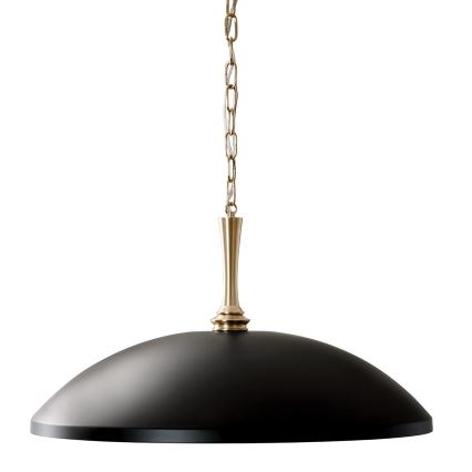 Kichler - Lestenec na verigi DELAROSA 1xE27/60W/230V črna/medenina