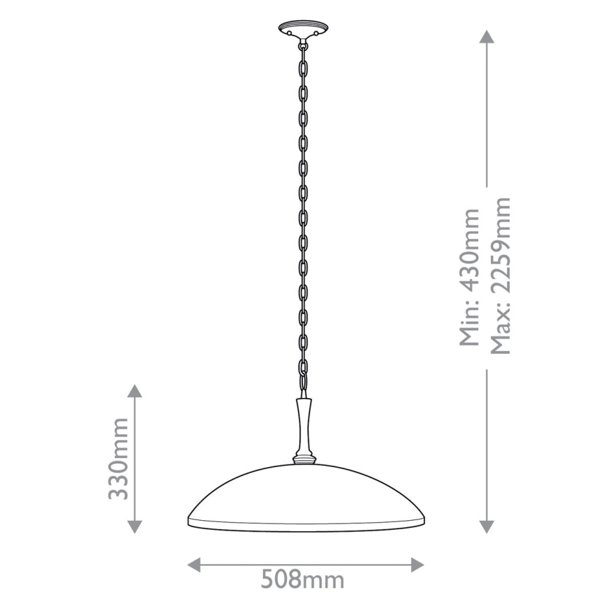 Kichler - Lestenec na verigi DELAROSA 1xE27/60W/230V črna/medenina