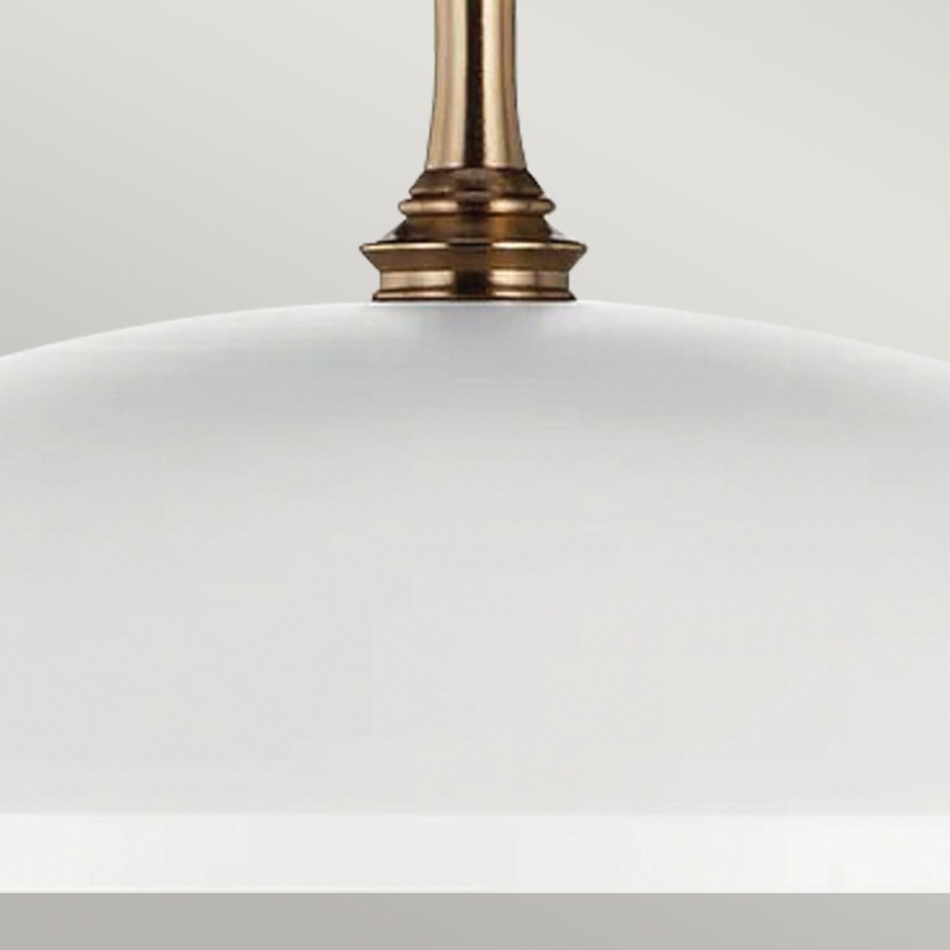 Kichler - Lestenec na verigi DELAROSA 1xE27/60W/230V bela/medenina