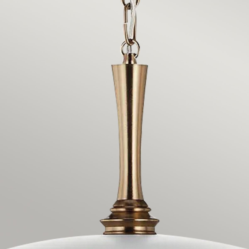 Kichler - Lestenec na verigi DELAROSA 1xE27/60W/230V bela/medenina