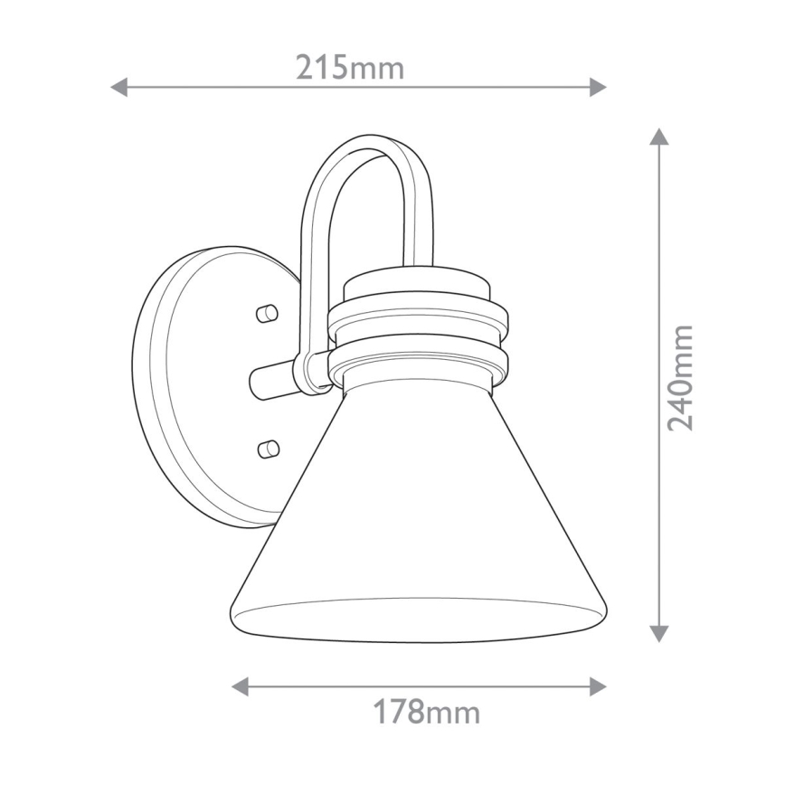 Kichler - LED Kopalniška stenska svetilka FARUM 1xG9/3W/230V IP44 črna/medenina