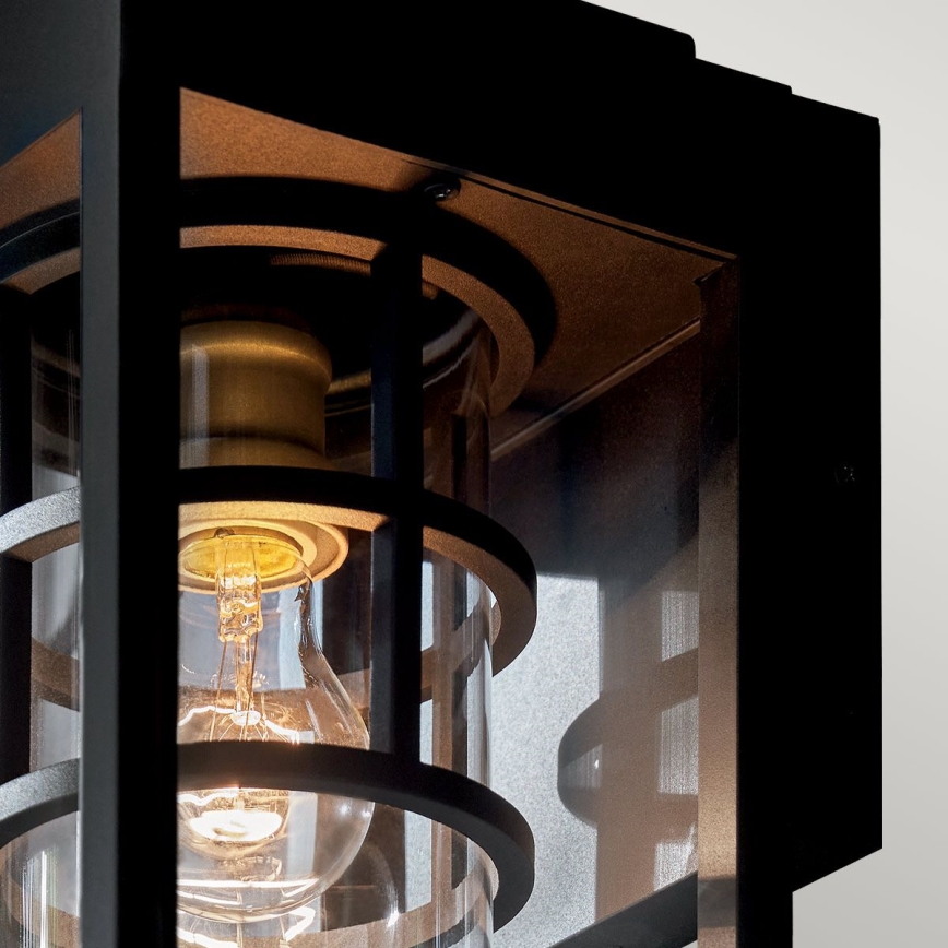 Kichler - Zunanja stenska svetilka HONE S 1xE27/60W/230V IP44 črna