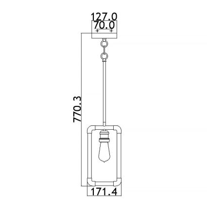Kichler - Lestenec na drogu IMAHN 1xE27/60W/230V