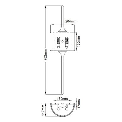 Kichler - LED Kopalniška stenska svetilka 2xG9/3,5W/230V IP44