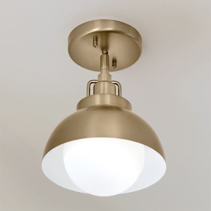 Kichler - Stenska svetilka NIVA 1xE27/40W/230V medenina