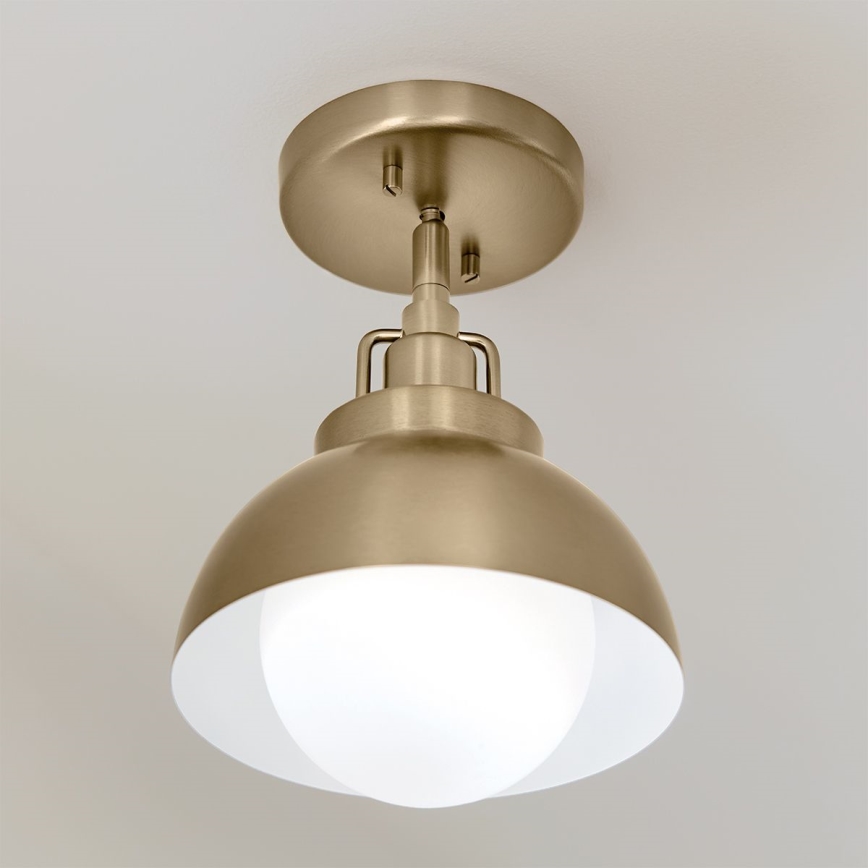 Kichler - Stenska svetilka NIVA 1xE27/40W/230V medenina