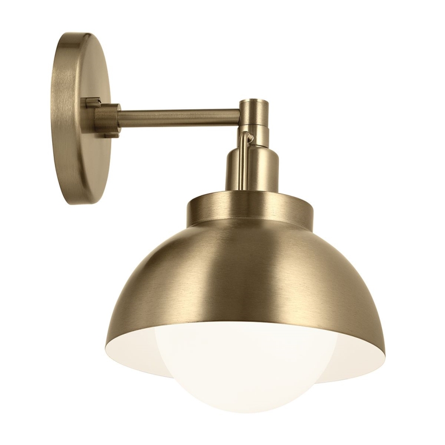 Kichler - Stenska svetilka NIVA 1xE27/40W/230V medenina