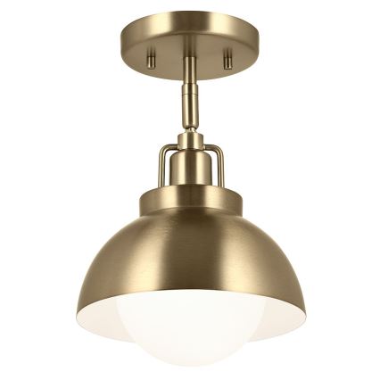 Kichler - Stenska svetilka NIVA 1xE27/40W/230V medenina