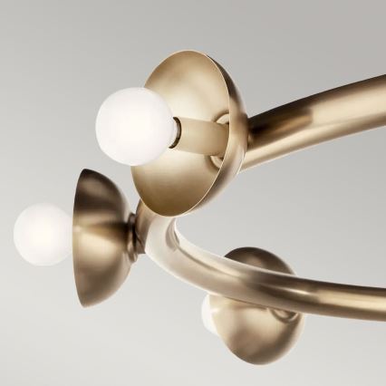 Kichler - Lestenec na kablu PALTA 9xE14/40W/230V v zlatem odtenku