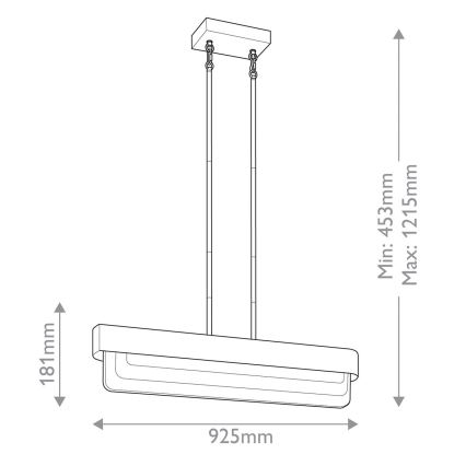 Kichler - LED lestenec na drogu SERENE LED/40W/230V v zlati barvi