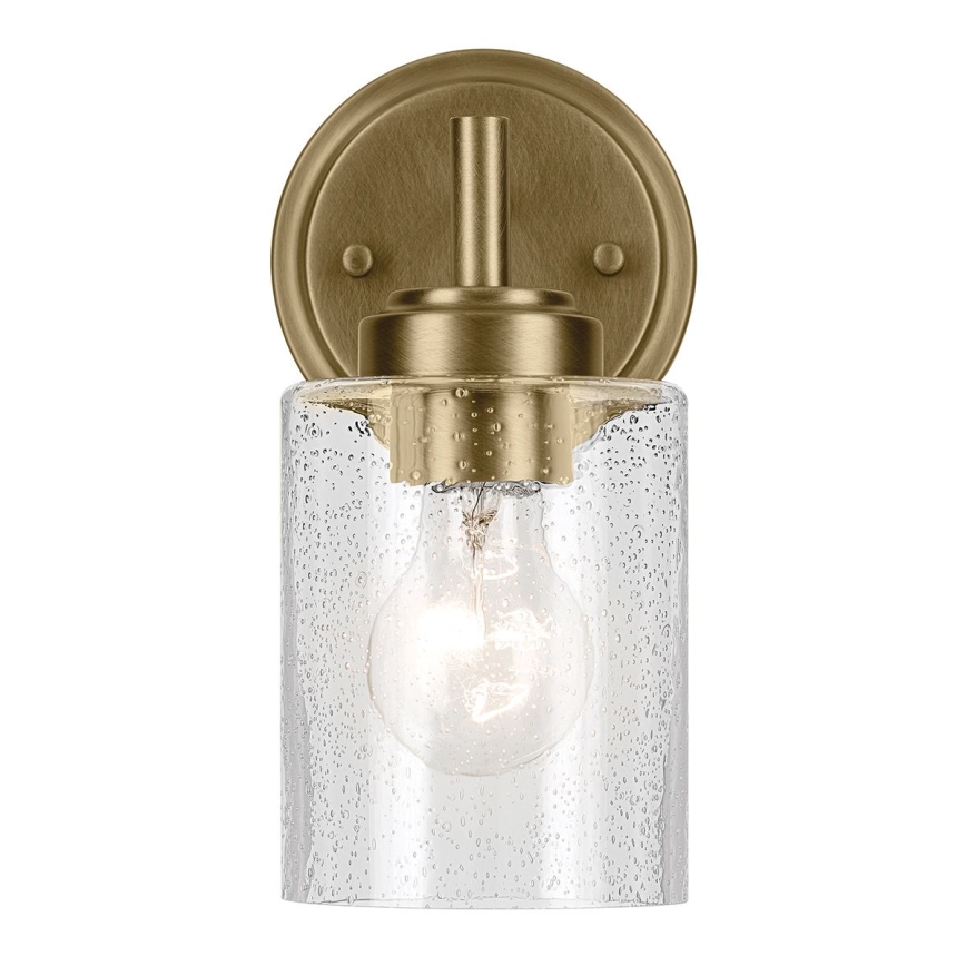 Kichler - Stenska svetilka WINSLOW 1xE27/60W/230V medenina