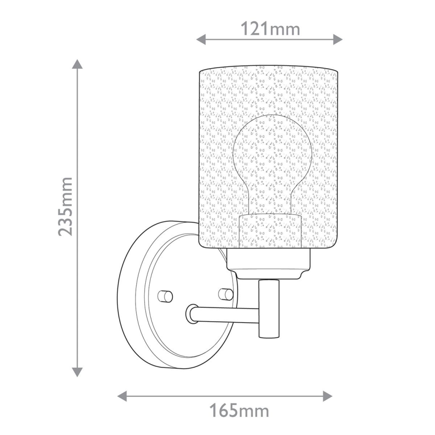 Kichler - Stenska svetilka WINSLOW 1xE27/60W/230V medenina
