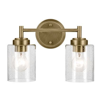 Kichler - Stenska svetilka WINSLOW 2xE27/60W/230V medenina