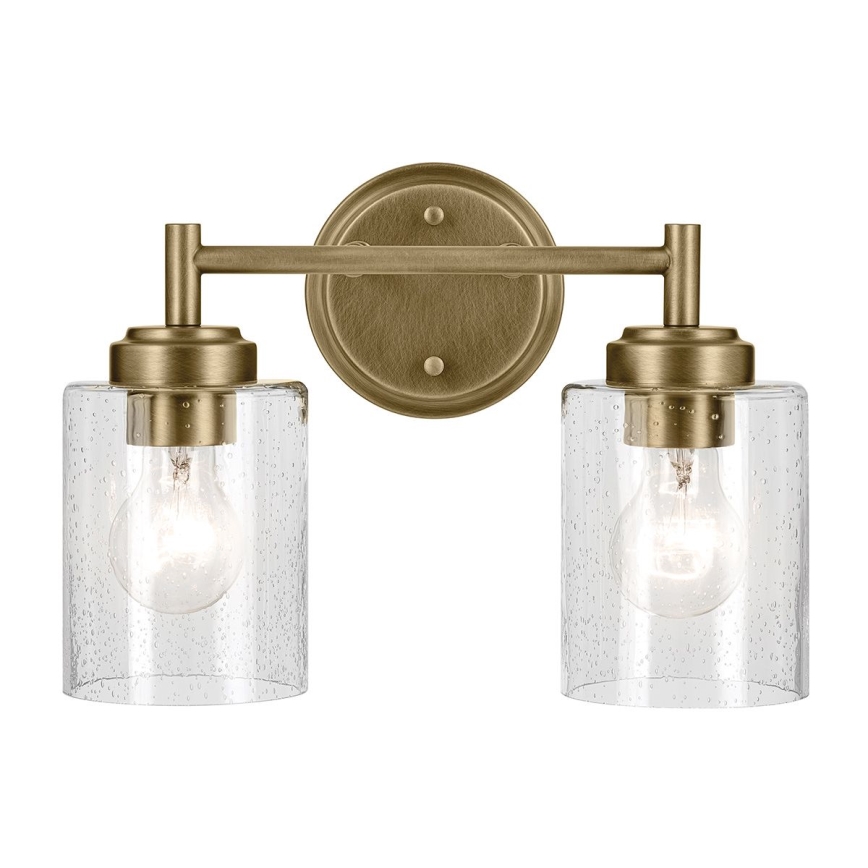 Kichler - Stenska svetilka WINSLOW 2xE27/60W/230V medenina
