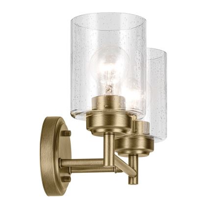 Kichler - Stenska svetilka WINSLOW 2xE27/60W/230V medenina