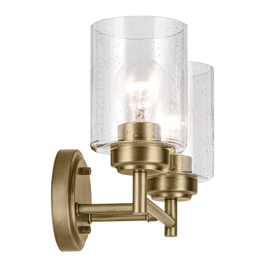 Kichler - Stenska svetilka WINSLOW 2xE27/60W/230V medenina