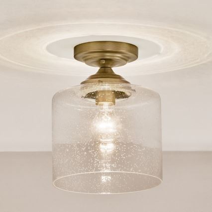 Kichler - stropna svetilka WINSLOW 1xE27/60W/230V pr. 21,6 cm medenina