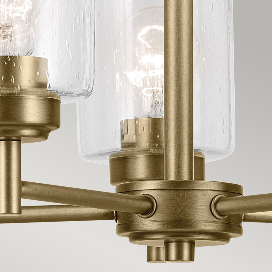 Kichler - Lestenec na verigi WINSLOW 5xE27/60W/230V pr. 50,2 cm medenina