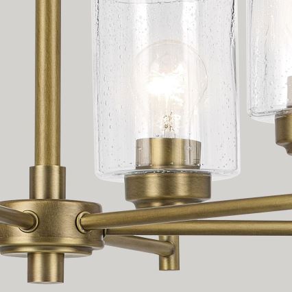 Kichler - Lestenec na verigi WINSLOW 6xE27/60W/230V pr. 66 cm medenina