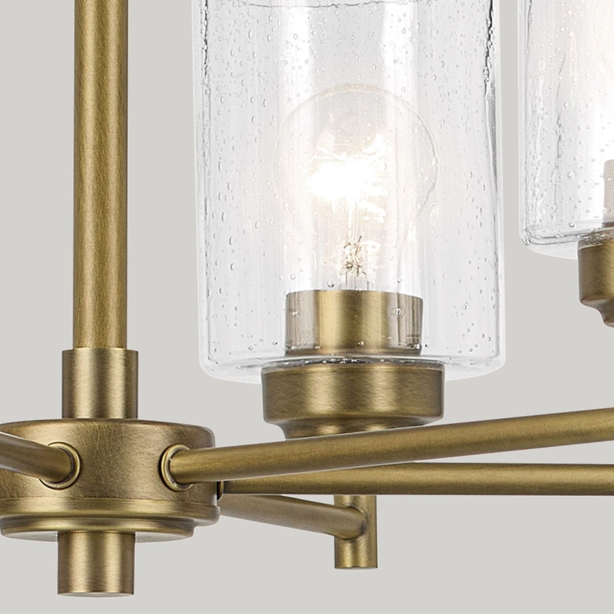 Kichler - Lestenec na verigi WINSLOW 6xE27/60W/230V pr. 66 cm medenina