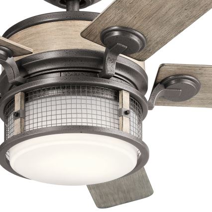 Kichler - LED Zatemnitveni stropni ventilator AHRENDALE LED/10W/230V IP44 + Daljinski upravljalnik