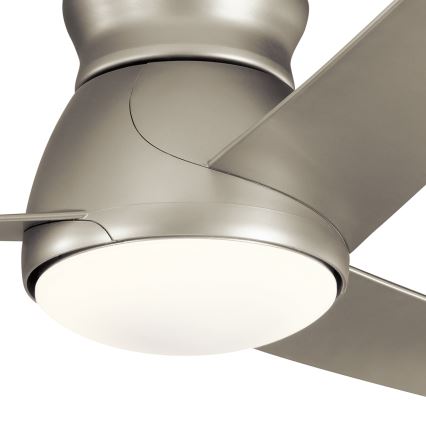 Kichler - LED Zatemnitveni stropni ventilator ERIS LED/10W/230V mat krom IP44 + Daljinski upravljalnik