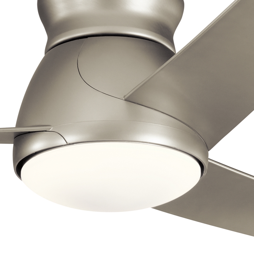Kichler - LED Zatemnitveni stropni ventilator ERIS LED/10W/230V mat krom IP44 + Daljinski upravljalnik