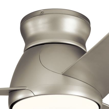 Kichler - LED Zatemnitveni stropni ventilator ERIS LED/10W/230V mat krom IP44 + Daljinski upravljalnik