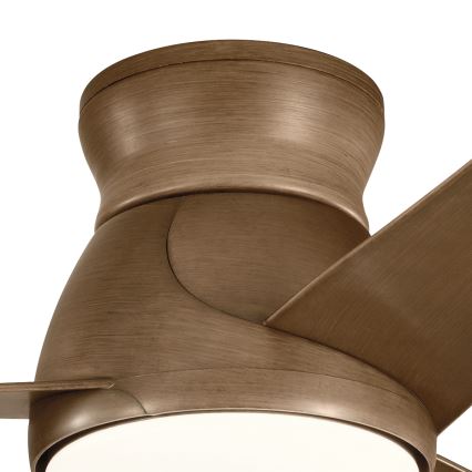 Kichler - LED Zatemnitveni stropni ventilator ERIS LED/10W/230V bron IP44 + Daljinski upravljalnik