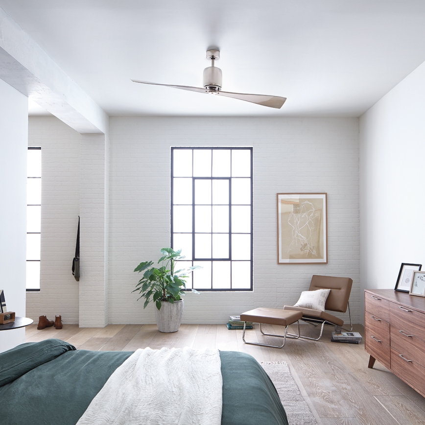 Kichler - Stropni ventilator FERRON sijajni krom + Daljinski upravljalnik