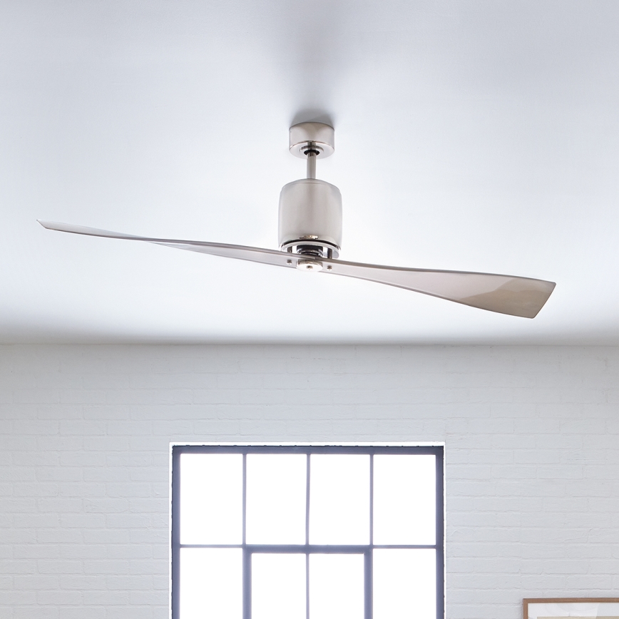 Kichler - Stropni ventilator FERRON sijajni krom + Daljinski upravljalnik