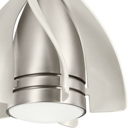 Kichler - LED Zatemnitveni stropni ventilator TERNA LED/10W/230V mat krom/bela + Daljinski upravljalnik