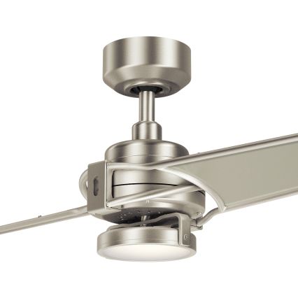 Kichler - LED Zatemnitveni stropni ventilator XETY LED/10W/230V  mat krom/srebrna + Daljinski upravljalnik