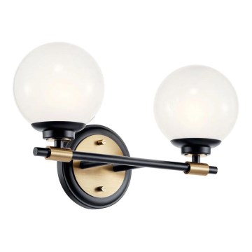Kichler - LED kopalniško stensko svetilo BENNO 2xLED/3W/230V črna/zlata IP44